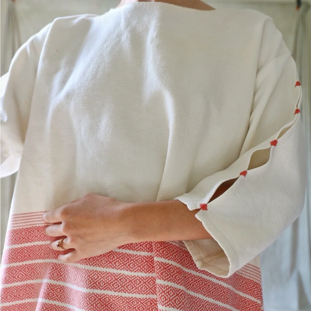 Proud Mary Woven Cotton Tribal/Ethnic Tunic - Picture 4 of 8